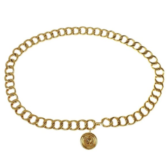 Chanel Chain Belt Medallion Gold Small Good - Picture 1 of 4